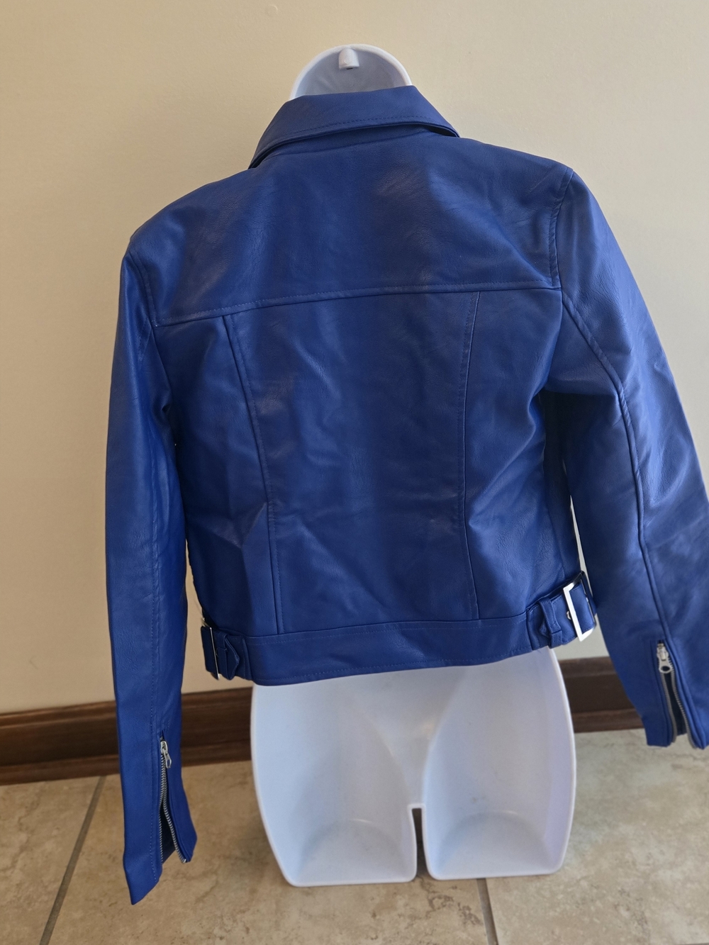 NWOT- Love Tree Blue Moto Jacket - Small - Picture 2 of 4